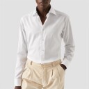Contemporary Signature Twill Shirt White Floral Effect