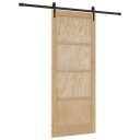 vidaXL Skyvedør ORKDAL Naturlig og svart 86 x 211 cm Heltre furu