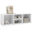 vidaXL Skobenk hvit 105x35x35 cm sponplate