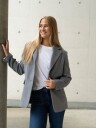 Selected Femme Sasja Wool Blazer Grå 42