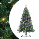  Kunstig forbelyst juletre grønn 120 cm PVC