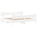  Sengeramme med hodegavl hvit 200x200 cm heltre furu 8721012454729