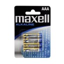 Maxell 4-pakk AAA Alkalisk Batterier, Engangsbatteri 1.5V