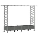 vidaXL Hevet Bed med Trellis og Tak Lysegrå 203 x 40 x 127 cm PP