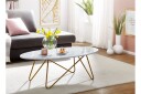 Willowdale Sofabord 120 cm Ovalt - Hvit/Gull