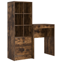  Skrivebord med lagring 2 pcs Røkt eik 45,5 x 34 x 127 cm