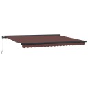 Manuell uttrekkbar markise brun 450x300 cm 3215726