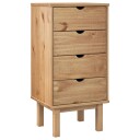 vidaXL Kommode 46x39,5x90 cm heltre furu