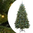  Kunstig juletre med LED  stripelys grønn 210 cm PVC og metall