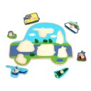 Barbo Toys Peppa Pig - Wooden Puzzles - Transport