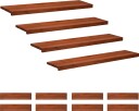 vidaXL Trappetrinn 12 stk. 120 x 30 x 2 cm Brun Massiv bøketre