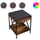  Salongbord med Infinity LED røkt eik 40x40x49 cm 3284098