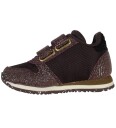 Woden Sko Sandra Pearl Nylon Fudge m. Glitter 25 Sko Lilla
