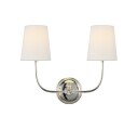 Vendome vägglampa dubbel nickel