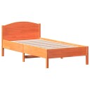  Sengeramme med hodegavl voksbrun 90x190 cm heltre furu 8721012428089