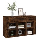 vidaXL Skjenk røkt eik 100x30x59,5 cm konstruert tre