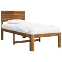 vidaXL Enkelt Senge Ramme med Hodegjerde ROSTOCK Naturlig 90 x 190 cm