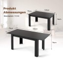 Uttrekkbart spisebord for 4 6 personer 120 158 cm 110 kg kapasitet