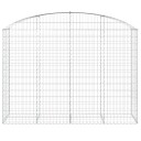 vidaXL Gabionkurv buet 200x50x140/160 cm galvanisert jern