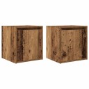  Veggmonterte nattbord 2 stk gammelt tre 38x34x40 cm