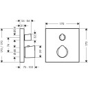 Axor Starck Organic Termostat, m/2 utløp For innbygging, Krom