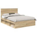  Sengestamme med hodegjerde Sonoma eik 150 x 200 cm Massiv furu