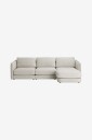 Nord Komfort   Sofa Darwin 2 seter med sjeselong   Hvit