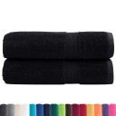  Premium dusjhåndklær SOLUND 2 stk svart 70x140cm 600g/m2