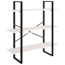 vidaXL Bokhylle 3 niv?er hvit 100x30x105 cm heltre furu