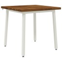 vidaXL 70 x 70 x 75 cm Solid akasietre Naturlig og Hvit Torget