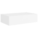 vidaXL Veggmonterte skuffehyller 2 stk hvit 40x23,5x10 cm MDF