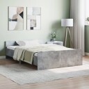 vidaXL Sengeramme med hode- og fotgavl betonggrå 120x190 cm 8721012157347