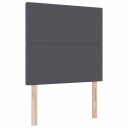  LED Hodegavl med LED lysstrimler Mørkegrå 100 cm Corduroy stoff