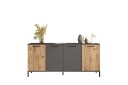 Jagmal Konsollbord 160x71,8 cm Antrasitt/Brun   Hanah Home