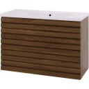 Linn Bad Selma Eikestav 2 Skuffer Heltre D45cm Servantskap Mørk eik / 100cm Senter