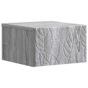  Vegghengt Sidebord 2 pcs Grå Sonoma 34,5 x 33 x 20 cm