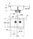 Grohe K700 kjøkkenvask 83,8x55,9 cm, grå