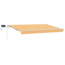  Uttrekkbar markise sand 600 × 300 cm Stoff og Aluminium