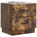  Nattbordskap Røkt Eik 43 x 34,5 x 44,5 cm Konstruert tre