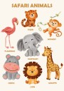 Safari Animals Plakat Plakat / 70x100cm