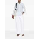 Polo Ralph Lauren Classic Fit Striped Linen Shirt Blue M