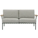 Muuto Settle 2 seters sofa Ribbed Weave 2/Dark Green
