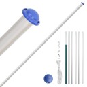 vidaXL Ukrainsk flagg og stang 6,23 m aluminium