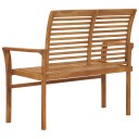 vidaXL Hagebenk 112 cm heltre teak