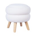 Puff/bord HOME4YOU Hana D40x41 cm hvit med oppbevaring   Hvit