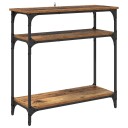  Konsollbord med hylle Gamle tre 75 x 29 x 75 cm Konstruert tre