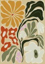 Mid Century Floral Fantasy Plakat Plakat / 70x100cm