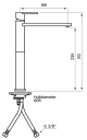 Tapwell Lin081 Servantbatteri Matt Sort