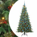  Kunstig sammensatt juletre med 300 LED grønn 180 cm PE og PVC
