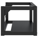 vidaXL Vegghengt servantramme for bad svart 59x38x31 cm jern
